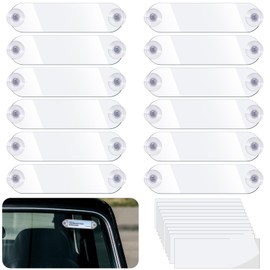 RattanView Ez Pass Holder Transponder Holder for Car Windshield Ez Pass Mounting Strips with Adhesive and Strong Suction Cups for Visor Accessories, Easy to Install and Remove (12 Pcs)