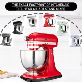 Upgrade Mixer Slider for KitchenAid Stand Mixer 4.5-5 Qt, Kitchen Appliance Sliding Tray Mixer Mover Mixer Mat with Smooth Rolling Wheels for Tilt-Head Stand Mixer, KitchenAid Artisan Tilt-Head Mixer