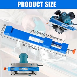 Adjustable Cutting Machine Base Guide, New Electric Circular Saw Milling Positioning Clamp, Circular Saw Milling Clamp Precision Wood Cutting Guide for Precision Cutting and Milling Tasks (Blue)