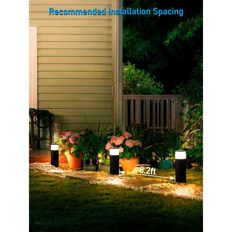 LEONLITE Low Voltage Path Lighting, 5W LED Landscape Bollard Pathway