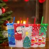 MOJMBSBY Pack of 5 Christmas Colour Changing Cups with Lid