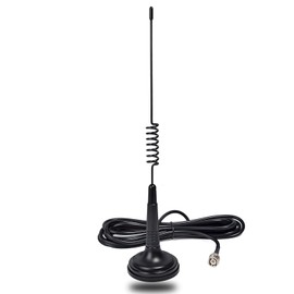 HYSHIKRA 27Mhz Magnetic Antenna, CB Antenna with 2.7inches Magnet Mount Base, 4meters RG58 Cable for Cobra Uniden Midland President Randy Transceivers (BNC-Male)