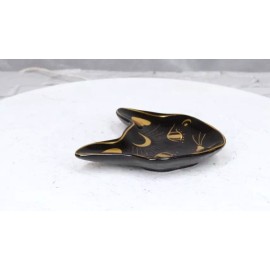 Wicca Astrology Witchcraft Mystic Mog Black Feline Cat Trinket Jewelry Dish