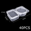 40 Pcs Double Compartment Condiment Container with Lids, Reusable Condiment