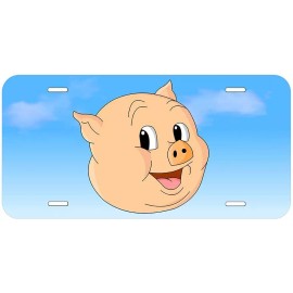 Porky Aluminum Novelty Auto License Plate