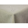 First-Tex Tablecloth Linen Look Lotus Effect Washable with Straight Hem