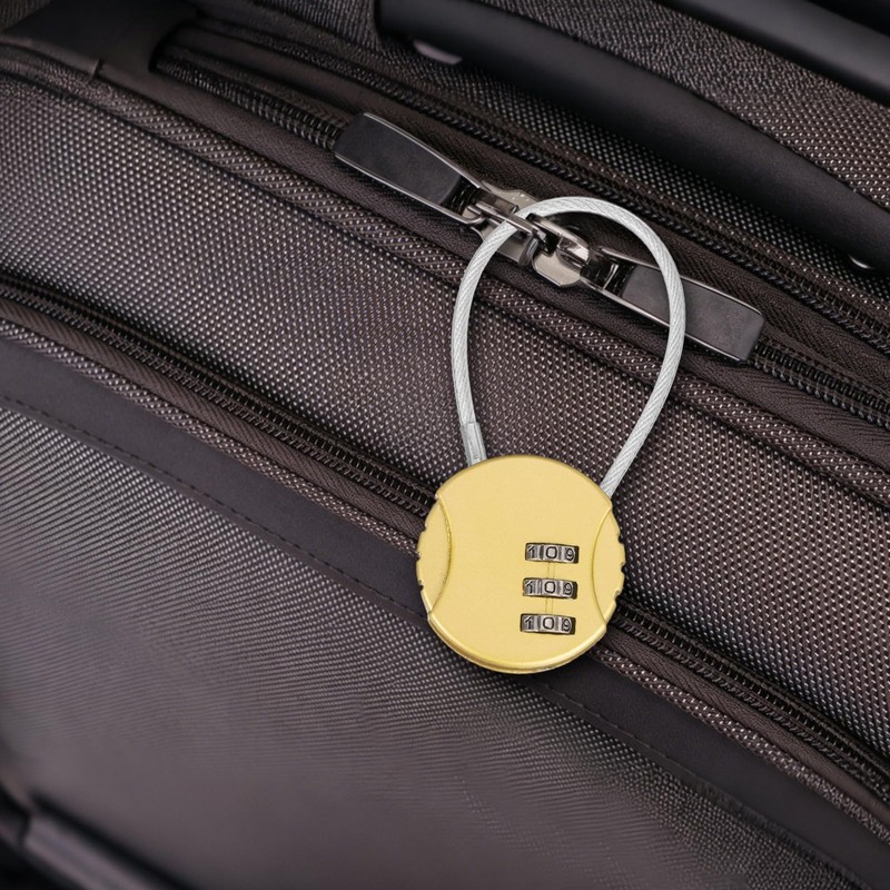 M METERXITY 3-Pack Combination Locker Lock, 3 Digit Round Shaped