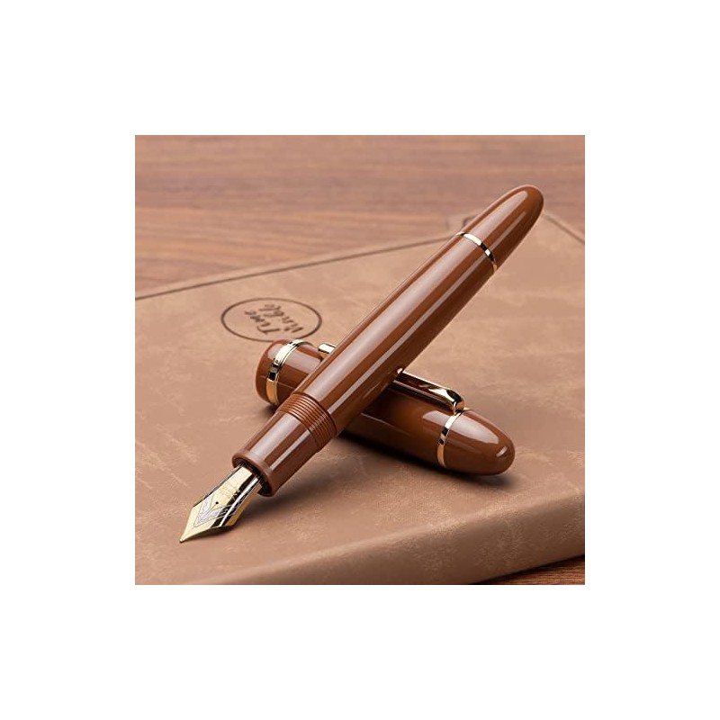Jinhao X159 Pluma estilográfica 8 Punta fina, café con clip