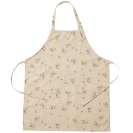 GROZOSS Japanese-Style Linen Apron, Lightweight & Breathable, Embossed Fabric Design, Ideal for Baking, Gardening, Kitchen, and Crafting Activities