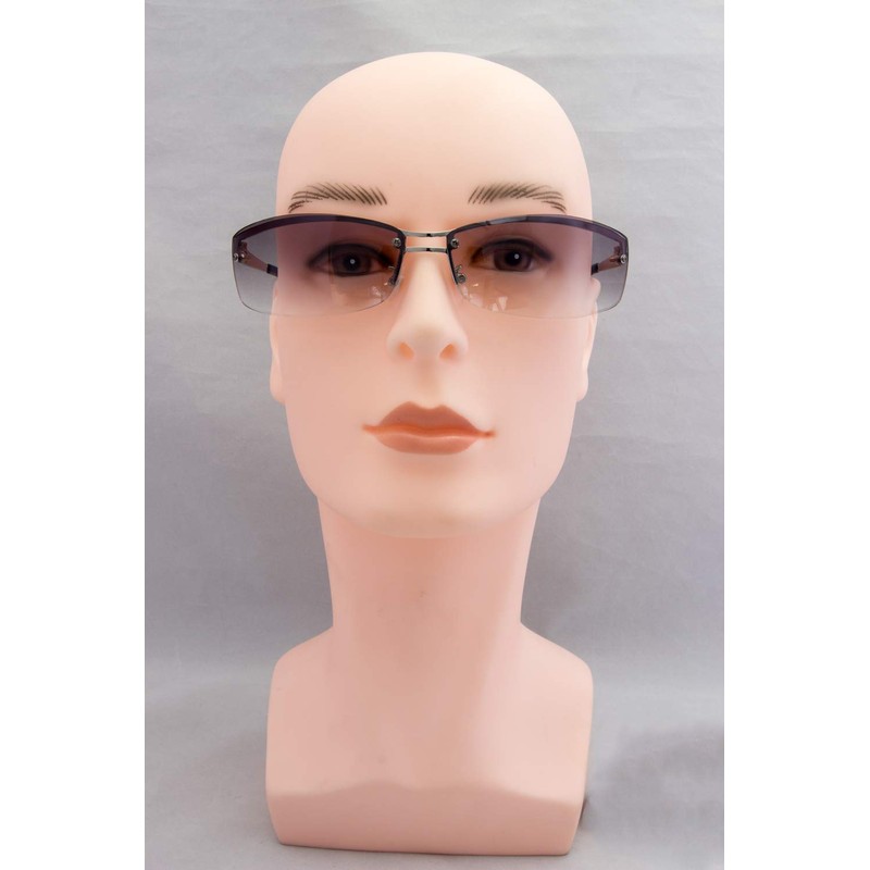 Mukojima PY1219-1 MYS Sunglasses, Square Type, Smoke x Silver, Gradient