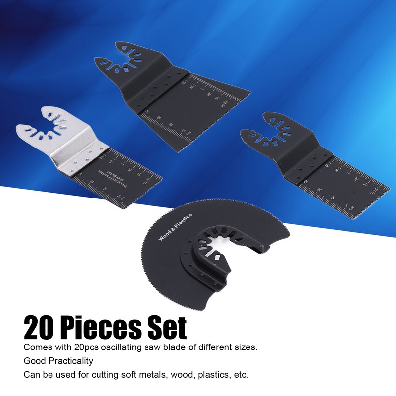 20Pcs Oscillating Saw Blade Quick Release Universal Cutting Tool Set