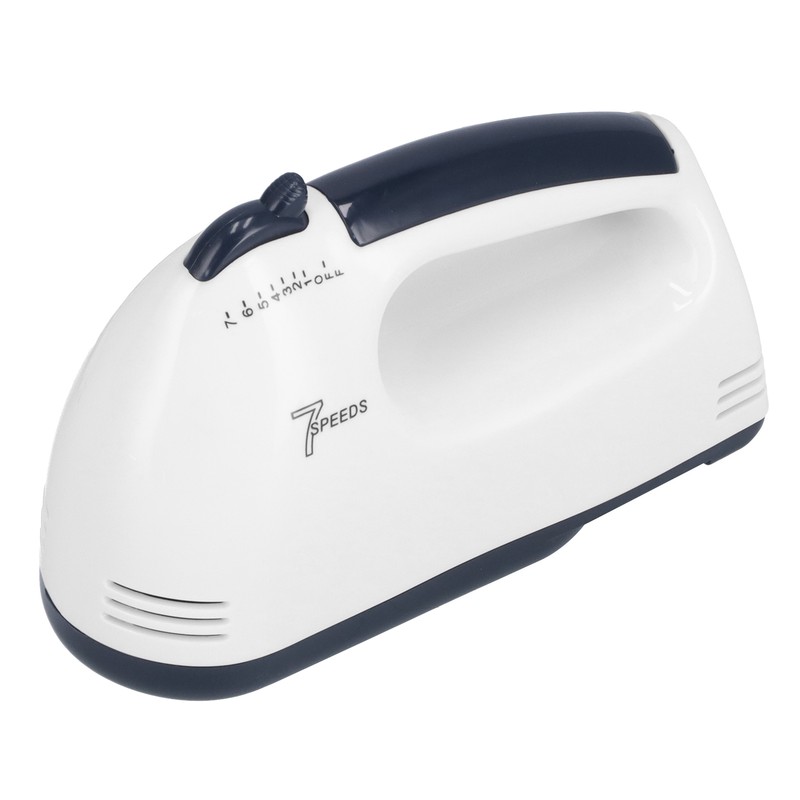 Hand Mixer Portable 7 Gears Lightweight White Stainless Steel Electric