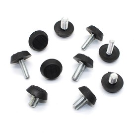 8pcs Leveling Foot M8 x 15mm Fixed Leg Leveling Pad with Screw Leveling Pad Furniture Sliding Leveling Feet Adjustable Leveler Floor Protector Table Leg Desk Leg Black