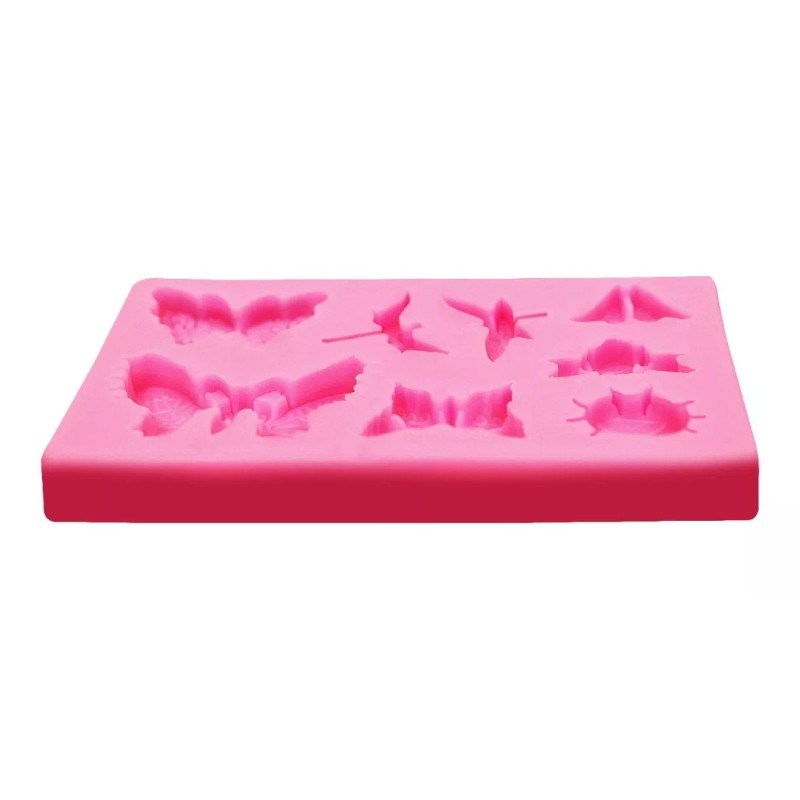 Innova Market Molde De Silicón Para Repostería Mariposas Rosa 8