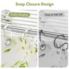 Amazer Plastic Shower Curtain Rings, 24 Pcs Shower Curtain Hooks,
