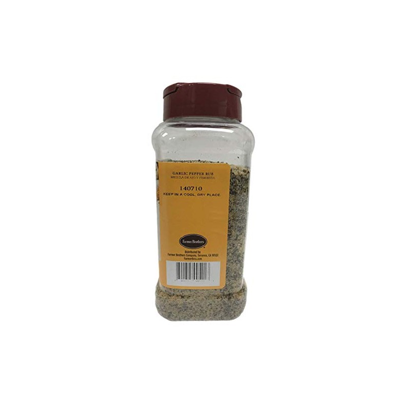 Garlic Pepper Rub Seasoning by Farmer Brothers (1 bottle/1.5 lb)