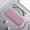 ELVENZA Glasses Case Foldable Sunglasses Case with Cleaning Cloth, Glasses