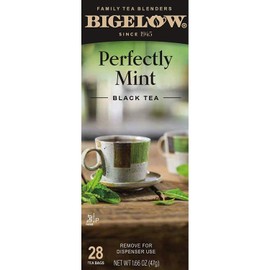 Bigelow Plantation Mint Black Tea Bags 28-Count Box (Pack of 3) Mint Flavored Black Tea Naturally & Artificially Flavored
