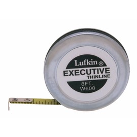 Crescent Lufkin 1/4" x 8' Executive Thinline Yellow Clad Pocket Tape Measure - W608
