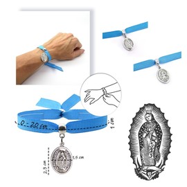 Guadalupe Virgin Guadalupe Medal Bracelet with Image of the Virgin Guadalupe
