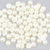 Niziky Half Pearls, 100PCS 25mm Large Flat Back, ABS Plastic,