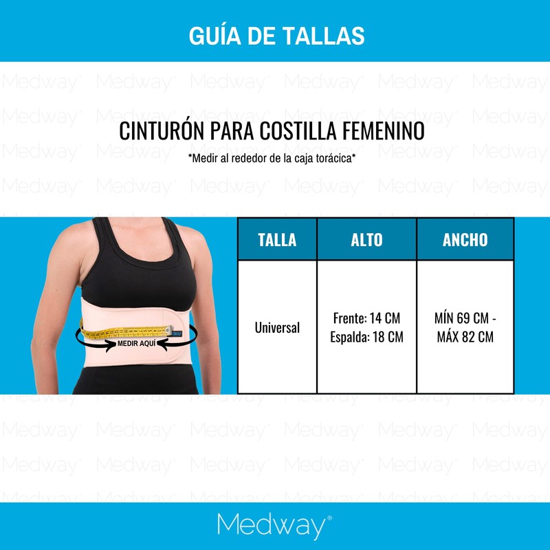 MEDWAY | Cinturón Para Costilla Costal Femenino Talla Universal Color