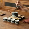 Gongfu Tea Set Travel Tea Set with Case 360 Rotating