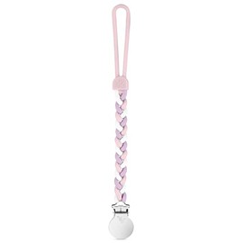 Ryan & Rose Cutie Clip Braiden Pacifier Clip - Braided Silicone (Dollhouse)