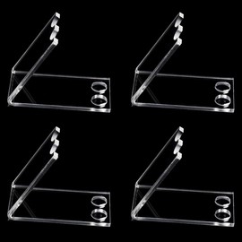 Lasenersm 4-Piece Acrylic Pen Holder Stand: Transparent, Minimalist