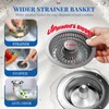 Upgraded 3in1 Kitchen Sink Drain Strainer & Sink Stopper,304 Stainless