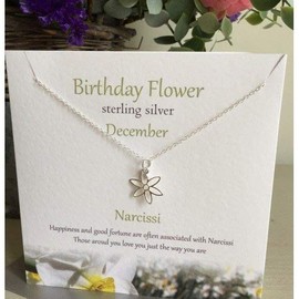 Birthday Flower Sterling Silver Earings Jewellery-DECEMBER-Narcissi Design Presented By Sterling Effectz