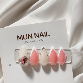 MunNail Lovely Pink Nail Tips - Round / MunNail 러블리핑크 네일팁 - 라운드
