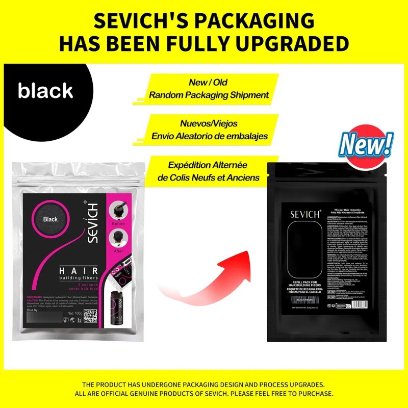 Sevich Micro Fibras Naturales Sustituto Cabello Full 100g