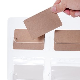 WILLOWDALE Acrylic Name Badge Holder Wall Mount, Clear Business Card Holder Organizer Display, Name Tag ID Holder with 9 Pockets, Plastic Card Holder Home Office Supplies Storage Rack