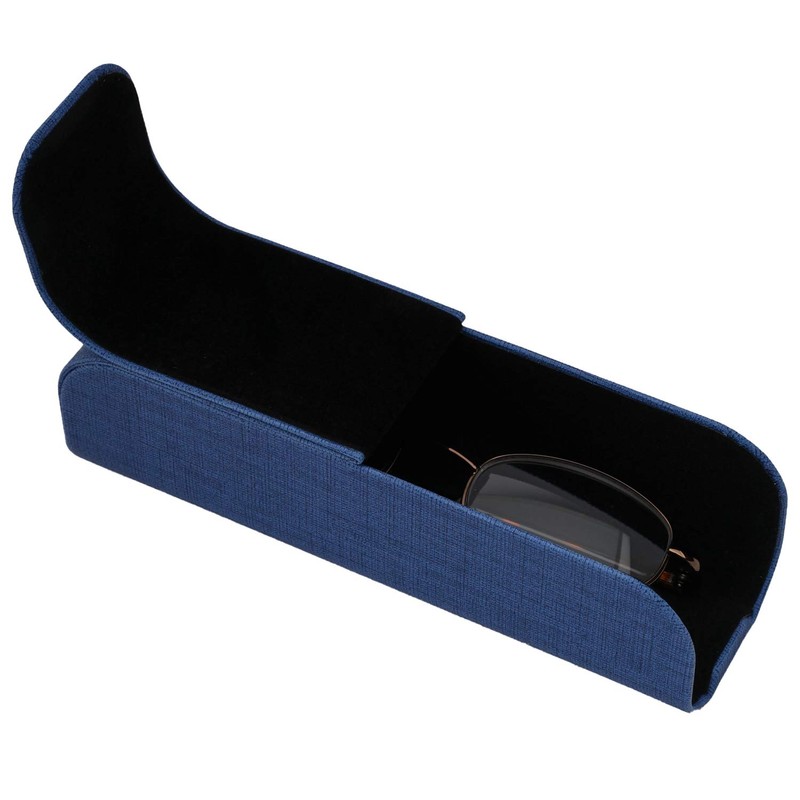 Pearl Glasses Case Blue Hard Stand Magnetic HY-4BU