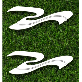 2X SEA RAY SEARAY SR Wave Logo Emblem Badge NAMEPLATE New 6-1/4" Long Genuine (Chrome)