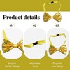 arrderly 2 Pieces Sequin Tie, Sequin Tie Bow Tie, Party