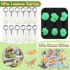CESHMD 123 Pieces Dinosaur Party Bags with Magnifying Glass Drawstring