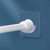 Venupple Spring Tension Rod Holder, 1.18 Inches Small Transparent Shower