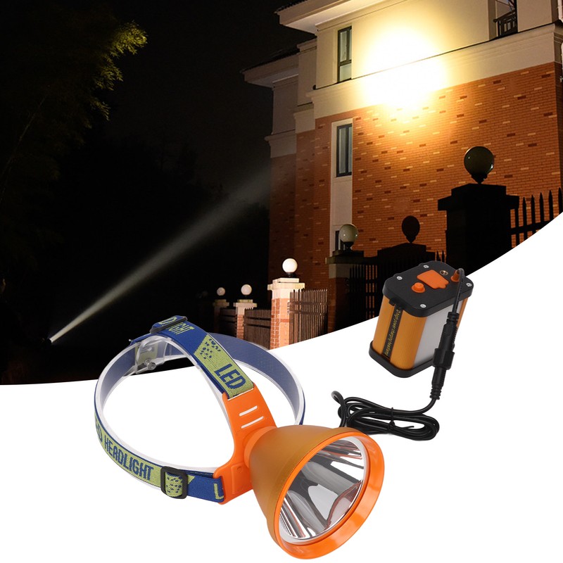 Miner Headlight Super Bright Adjustable Angle LED Headlamp with 6400mAh