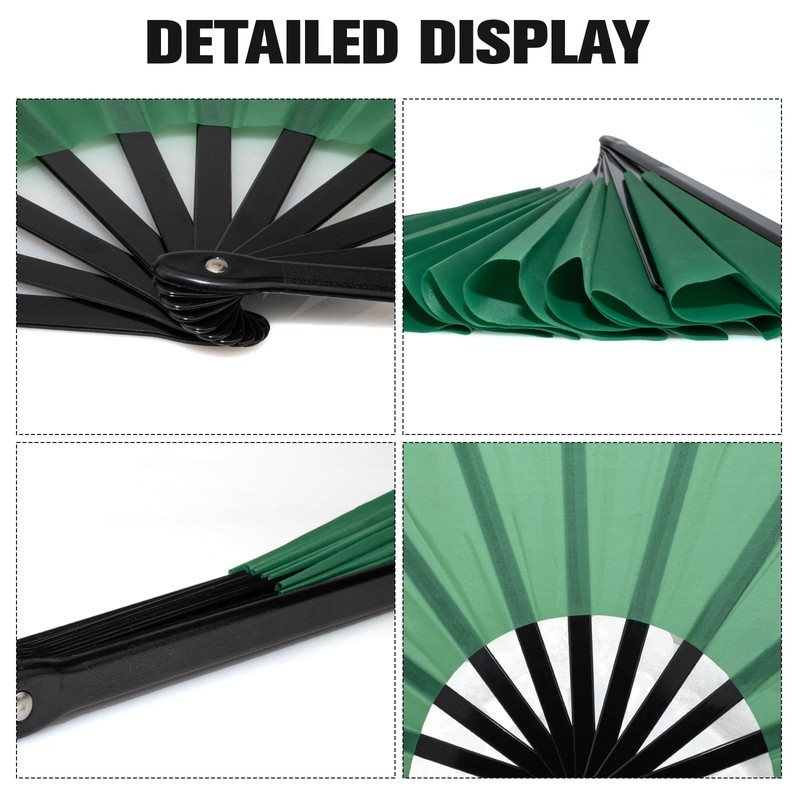 QIRMIZI 2 PCS Large Rave Fan Folding Clack Popping Line