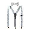Men's Cotton Floral Suspenders and Bow Tie Set for Groomsmen