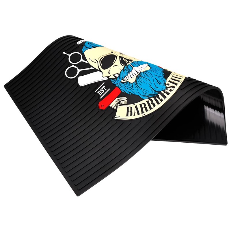 Barber Mat for Clippers, BarberTop 11.81"x17.72"Anti-Slip Flexible Rubber Barber Mat