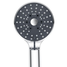 YEAUPE PRO Shower Head, Hand Shower, Shower Head with 6 Jet Types, Pressure-Increasing Shower Head, Round Shower Head with Anti-Limescale Function, Chrome
