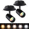 LEONLITE 2-Pack 5CCT LED Ceiling Spotlight with Included Junction Box
