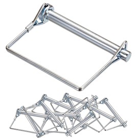 JSons Square Linchpin 5/16" x 3" (12 Pack) Carbon Steel Safety Locking pin, Wire Lock Cotter pin, Locking Retainer for Tractors Trailers Mowers, Constructional, Industrial & Agricultural Equipment.