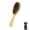 Soft Boar Bristle Dog Brush for Short Haired, Gentle Deshedding