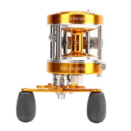 Tgoon Powerful Fishing Reel, Labor Saving Reduce Noise Soft Grip Centrifugal Brake Baitcasting Reel for Pool (Left Hand)