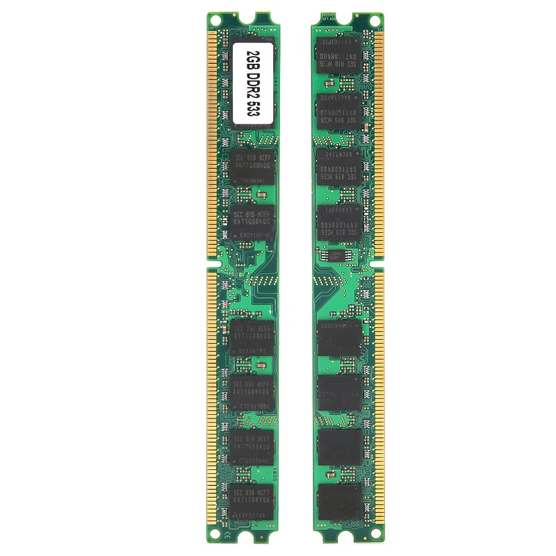 Memory Module Desktop Full Compatible DoubleSided 16Grain DDR2 2GB 533MHZ