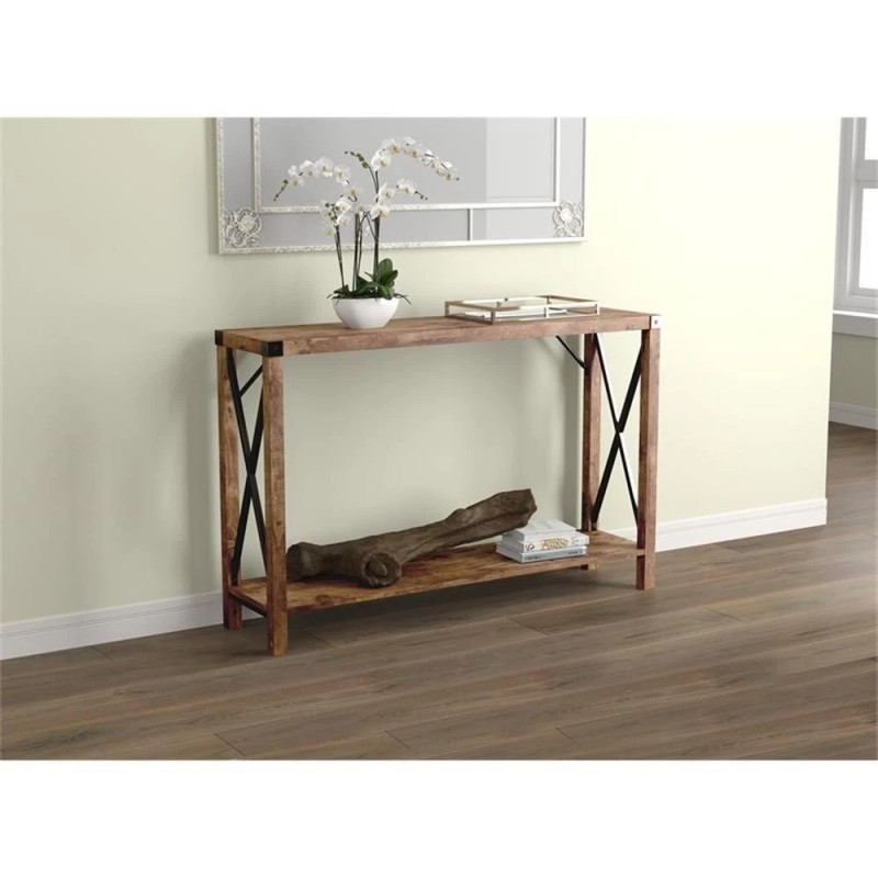 Safdie & Co. 46"L 1-Shelf Metal Sides Console Table in